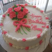 B-Day Cake Im so excited, I was asked to make a b-day cake and this is what I came out with.Wilton course 1 cake. It turned out pretty good. Guava...