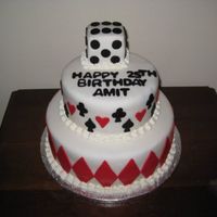 Poker Cake This was a cake for a co-workers brother. My first stacked cake!