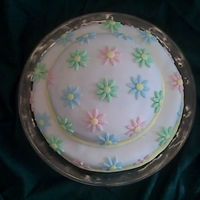 Pastel Daisy My first fondant cake. Just found the picture. I've come a long way!