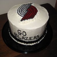 Portland Trail Blazers BCT Logo Birthday cake for co-workers sister