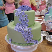 Fondant Hydrangea Cake This is the first homemade fondant I have ever made. I was thrilled with the results of the smoothness of the fondant and the outcome of...