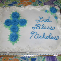 First Communion This was the first "First Communion" cake I have ever made.