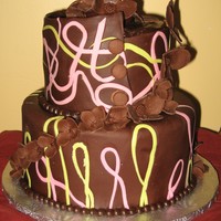 Chocolate Wrapped Cake This was such a fun cake to make. It was a lot of hard work, though. Multiple techniques and mediums were used to achieve this look. I...