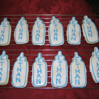 Baby Shower Cookies These are sugar cookies with royal icing for my upcoming grandson's baby shower.