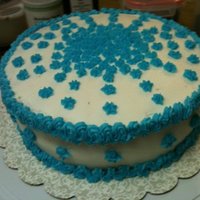 Wilton Class #1 This is made of Butter Cream and we learned to make stars and mix color in frosting.