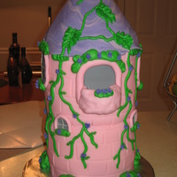 Tangled Birthday Cake This is a cake I made for a little girl for her 4th birthday. It's from the movie Tangled which she loved. It's the tower she was...