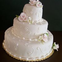 Display Wedding This was a cake we did that was for just the display and they served sheet cakes to the guests.