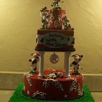 Dancing With The Steers I made this cake for our fair the theme was Dancing with the Steers. The cow on the second level is a wall flower. The middle cow on the...