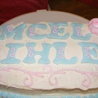 Michelle I made this cake for a friend at work for her Birthday. I didn't have much time, which is why the crumb coating isn't very well...