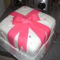 My First Fondant Cake This cake was made in my WIlton Course III class, I need lots of practice but I'm working on it. It is a vanilla cake with soften...