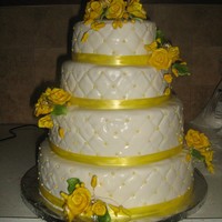Yellow Wedding Cake 