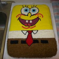 Sponge Bob Cake THIS CAKE WAS DONE WITH BUTTERCREAM, ME AND A FRIEND DONE THIS CAKE WHAT DO YOU THINK???? PLEASE COMMENT!!!!