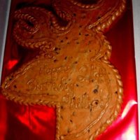 Browning Deer Head Cookie Cake with buttercream icing
