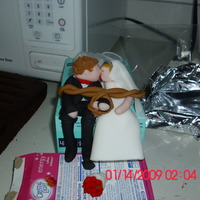 My First 3D Characters Bride and Groom tied with rope. They will be on a 3D pirate ship for the grooms man cake at the rehearsal dinner. The groom went to East...