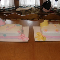 Princess Cakes I did these to match a Belle and Cinderella barbie cake.