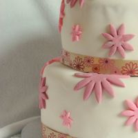 Happy Birthday, Helene! I made this cake for my MIL's 65th surprise birthday party. It's chocolate fudge cake, covered with rolled fondant and fondant...