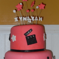 Hollywood Birthday Cake Everything was made out fondant except for the lettering, this was my first hollywood cake and i enjoyed making it! thanks for looking!