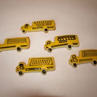 Truck - Bus Cookies When I cut these out, I was thinking I had a school but cutter. After decorating 3 or 4 I realized it wasn't a bus, but a truck. LOL...