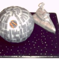 Star Wars Death Star Spaceship And Imperial Destroyer Spaceship!! A request from my darling son for his 8th birthday, I just copied the pictures on his lego kits!! Think it turned out ok but its pretty...