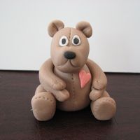 Teddy Bear Chocolate Fondant mixed with Tylose. Just practicing.