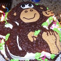 Monkey This is the monkey character pan from Wilton. We were having the party at the zoo, so this was perfect, even though the birthday girl was...