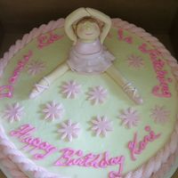 Ballerina Cake This is inspired by Tamivo's contribution...thank you so much! Gumpaste ballerina, confetti cake, indydebs buttercream frosting.