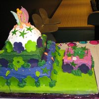 Daughter's Birthday Tinkerbell I made this cake for my daughter's 6th birthday party. It was her first part, so I wanted to make a big cake since she had 50 guests!...