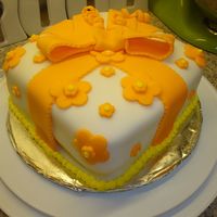 Cake 1 Course 3 White cake, BC fillining and icing, Wilton Fondant. This is the first time I have ever used fondant. I love it. Thanks for looking.