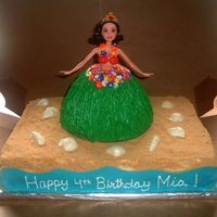 Snow White_Luau Cake The theme was Snow White/Luau and this is what I came up with it. My cake was inspired by one I saw here on cakecentral done by...