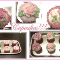 Rose And Rosebud Cupcakes!! Hi these are red velvet cupcakes that I made just for my husband and kids, and to experiment a bit with buttercream , roses, borders and so...