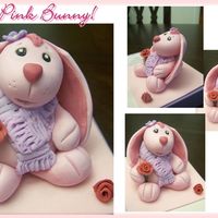 Pink Bunny!!! :d Cake Topper Hi everyone, just wanted to show you my first all handmade Fondant/Gumpaste figure, I saw something similar made of cold porcelain (not...