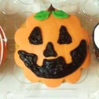 Halloween Pumpkin Spider And Monster Cupcakes!! Made for fun!!! My fav is the spider on the web!