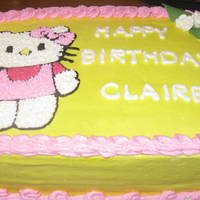 Hello Kitty All Butter Cream, piped, with smash cake