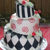 Pretty In...black? Black and Red Wedding Cake