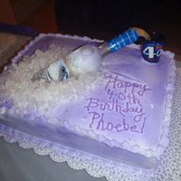 Bottle Cake This was made for a 40th Birthday party. The bottle and shot glass are real. Used buttercream icing and edible spray for color. Everyone...