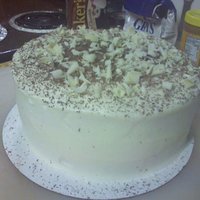 Yummy Birthday Cake :) This is a cake I found on a forum here on CC. I decided to make this for my own birthday.. I may say it is the BEST birthday cake ever.....