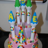 Candy Castle Cake This was largely based on the Candy Castle design on the Castle set box and on Wilton's site. With some modifications to the towers...