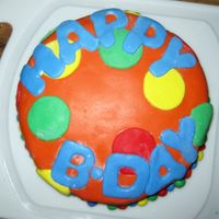 First Cake! used mm fondant and store bought cake mix (shh):)