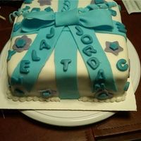 Fondant Cake For 2Nd Week Course 2 fondant present cake for my boys instead of the pink in the instruction book