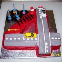 My Son's 4Th Birthday Cake! I made this cake for my son, Zak, who is absolutely mad about cars!