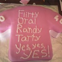 4Oth_Cake.jpg I made this for a friend's 40th birthday,she always wears tops with ''rude'' slogans on so using the word forty...