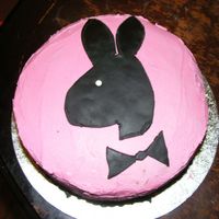 My First Ever.. heres a ''playboy bunny'' cake i made for practice! i used buttercream and sponge,for the bunny face i used ready to...