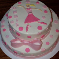 Barbie Ballerina Cake Chocolate cake covered in MMF. TFL.