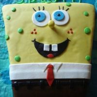 Spongebob I made this cake for my friends daugther. Its WASC covered in MMF. Very easy cake.