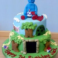 In The Night Garden- Iggle Piggle This was a 1st birthday cake for a boy who loved the kids show in the night garden and his favorite character is iggle piggle (who is sat...