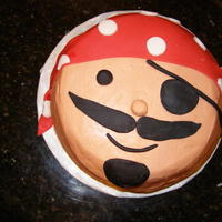 Pirate Pirate cake with fondant accents.