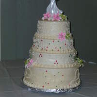 Aaron And Alyssas Wedding Cake This is my FIRST EVER wedding cake I did for my brother Aaron and sister in law Alyssa!