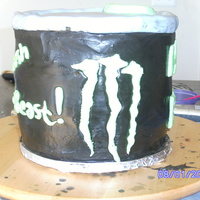 Monster Can Cake I didnt do TOO bad but I wish it were taller....................