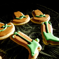 My First Cookies These are my first attempt at making fancy cookies. The color is not the colors I wanted, but this is only practice.