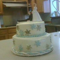 Friends Wedding Cake I helped a friend who is having a very small wedding. This is our practice cake. I am moving in two weeks so I won't get to help her...